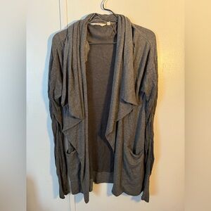 ATHLETA Women Pranayama Wrap Cardigan Charcoal Grey Modal Stretch Size XXS Small